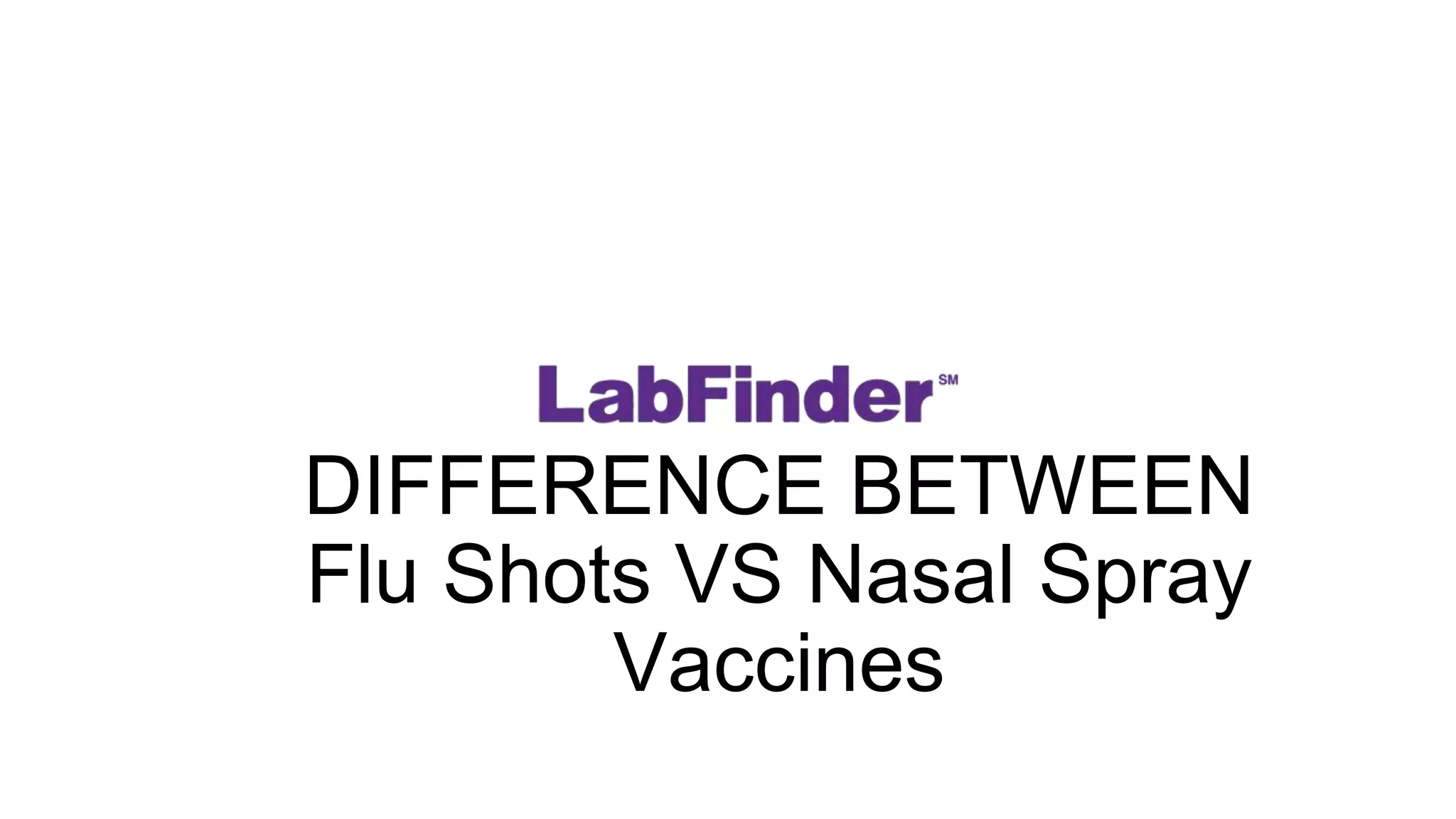 Flue Shots VS Nasal Spray PPT