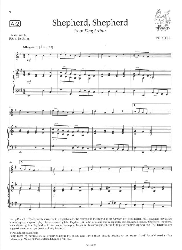 Flute exam pieces grade 1