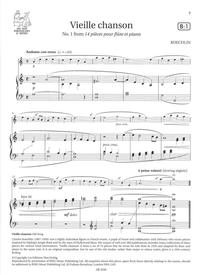 Flute exam pieces grade 1