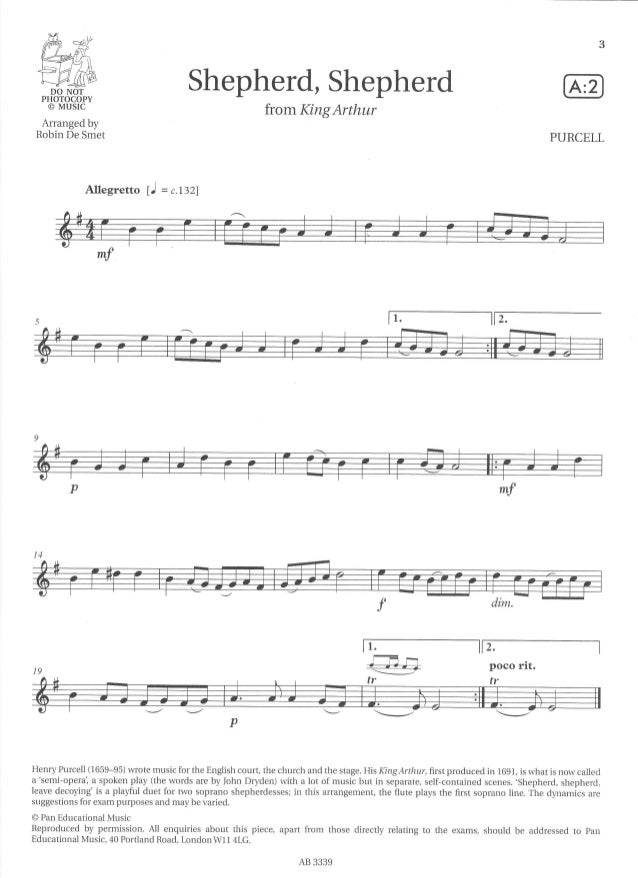Flute exam pieces grade 1