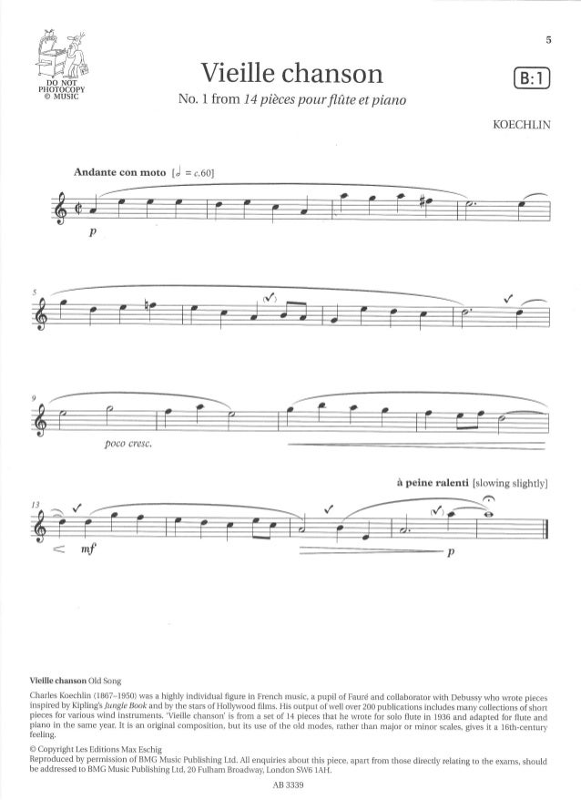 Flute exam pieces grade 1