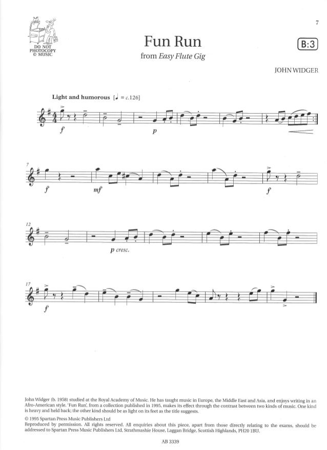 Flute exam pieces grade 1