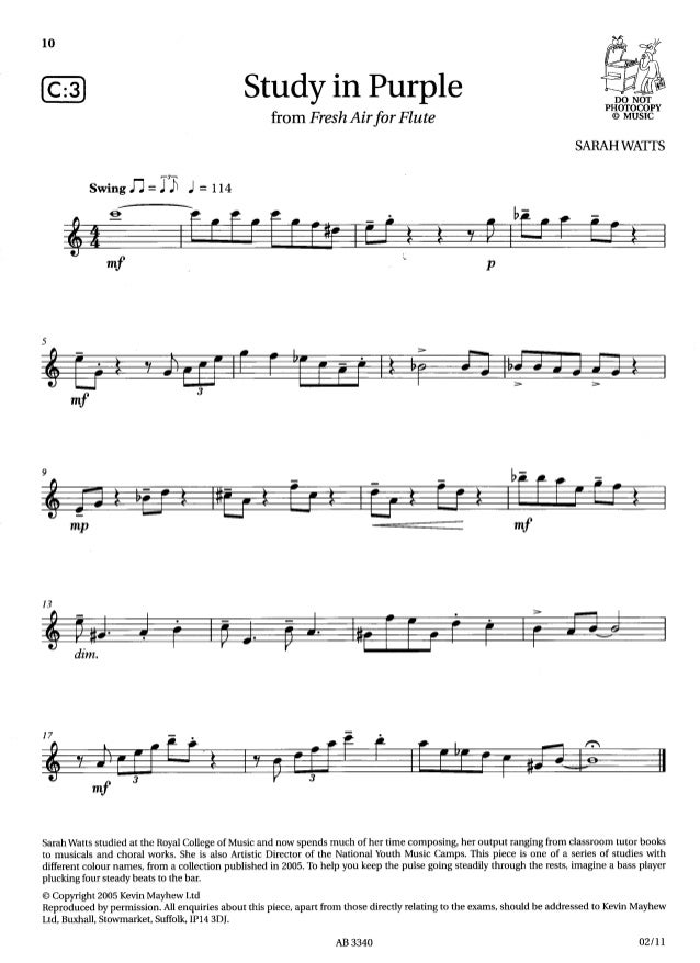 Flute exam pieces grade 2