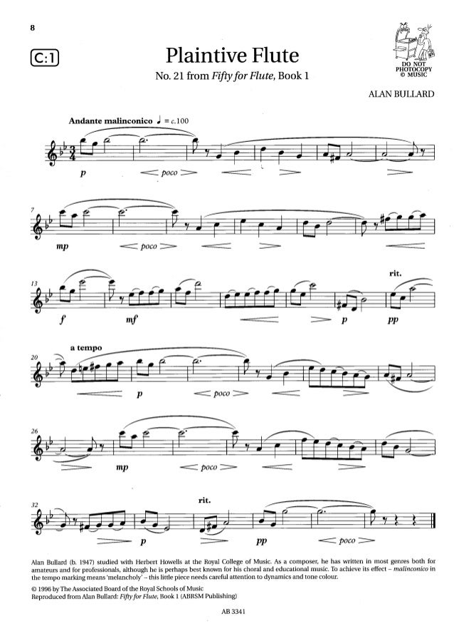 Flute exam pieces grade 3