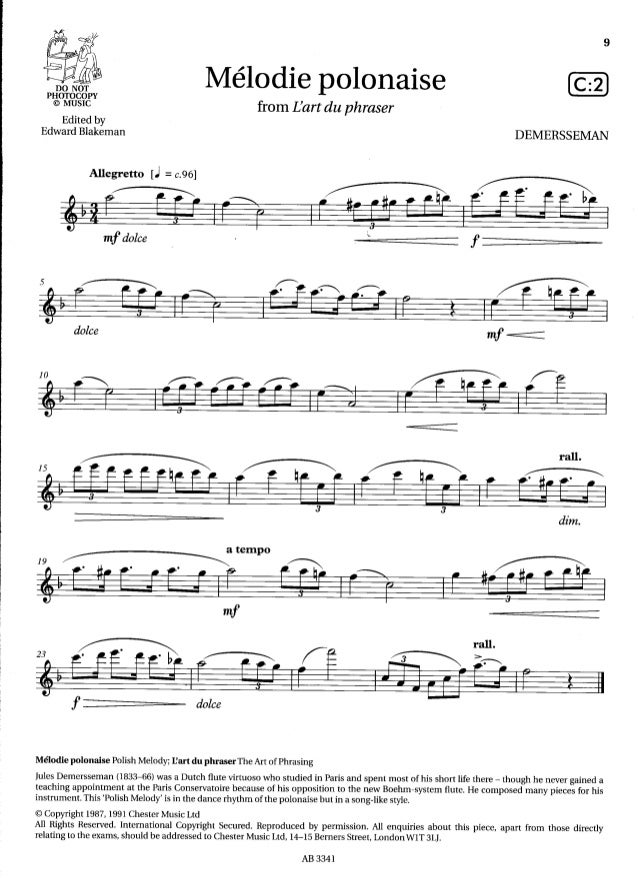 Flute exam pieces grade 3