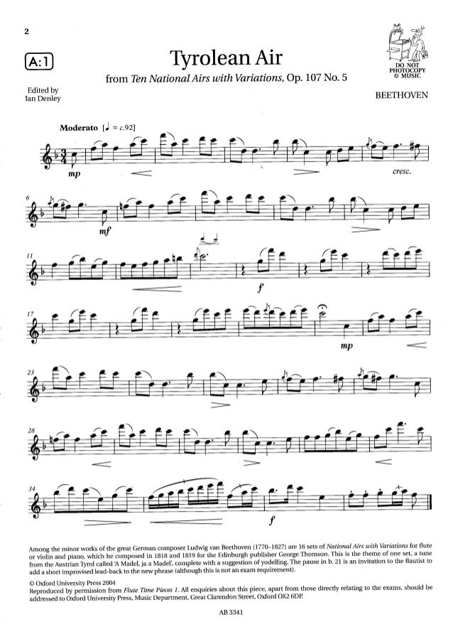 Flute exam pieces grade 3