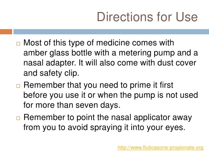 Flonase nasal spray directions on sale