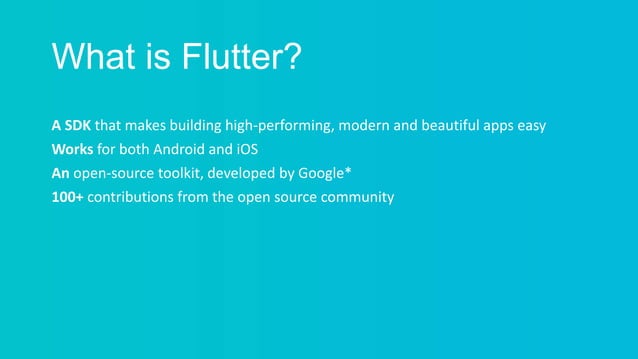 Flutter | PPTX | Operating Systems | Computer Software and Applications