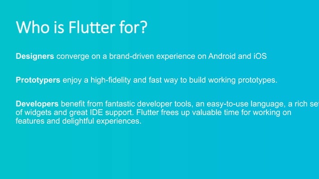 Flutter | PPTX | Operating Systems | Computer Software and Applications