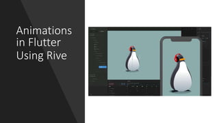Animations
in Flutter
Using Rive
 