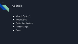 Flutter Introduction and Architecture | PPTX | Programming Languages ...