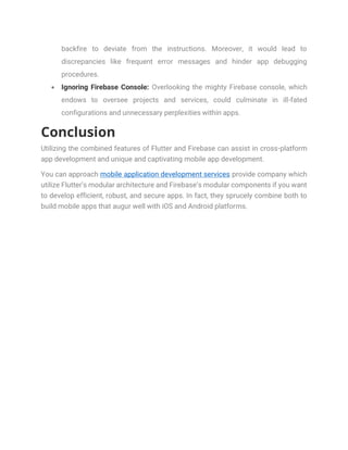 Flutter and Firebase – A Helpful Blend for Your Business App | PDF