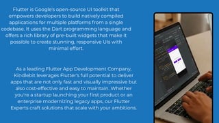 Flutter App Development Services At Kindlebit Solutions | PDF