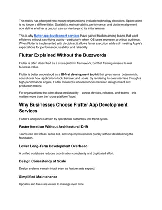 Flutter App Development Services Built for iOS Performance and Long ...