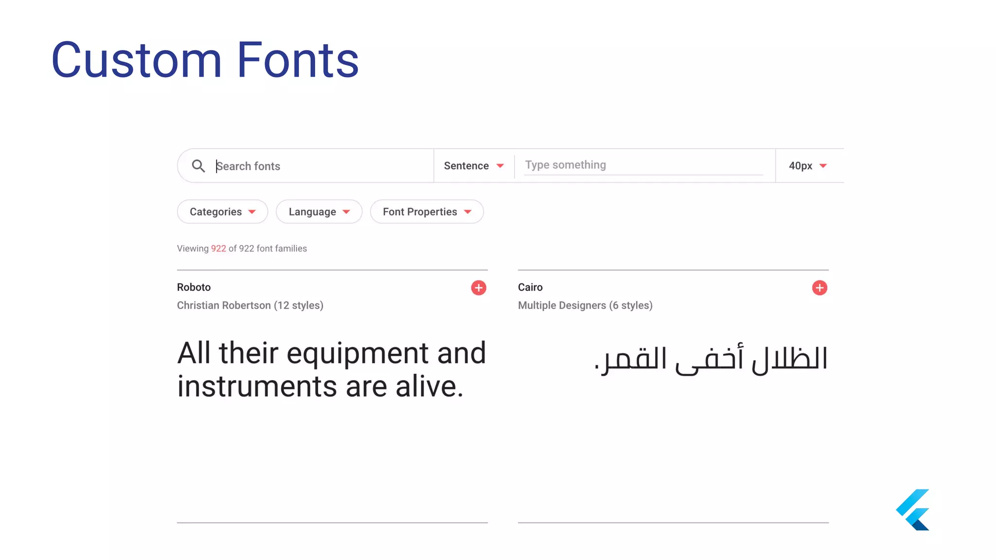 Custom Fonts
 