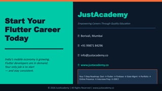 Complete 2026 Flutter Developer Career Roadmap for India | PPTX