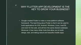 Flutter Development Company | PPTX | Computer Software and Applications ...