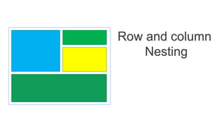 Row and column
Nesting
 
