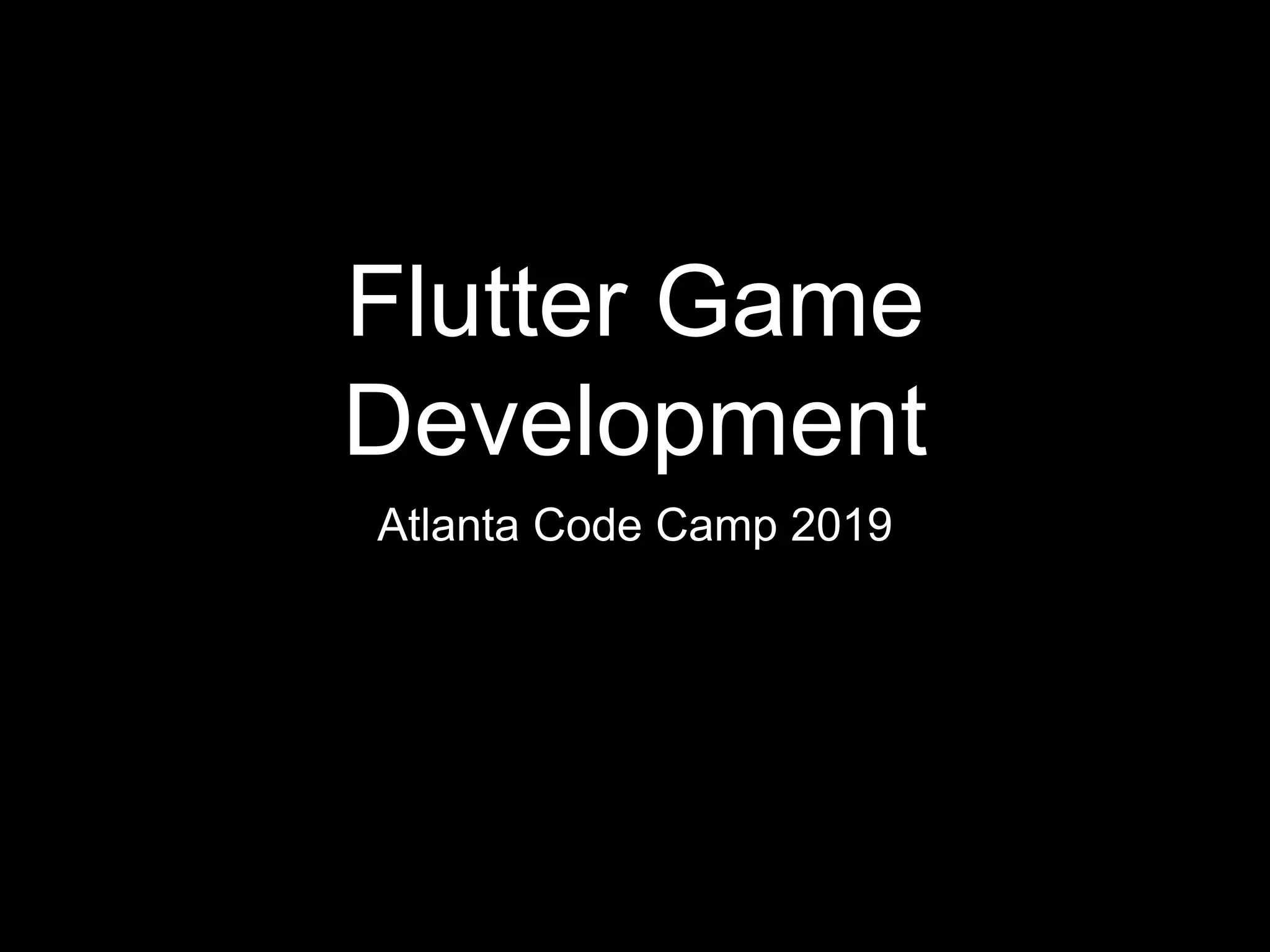 Flutter game development | PPT