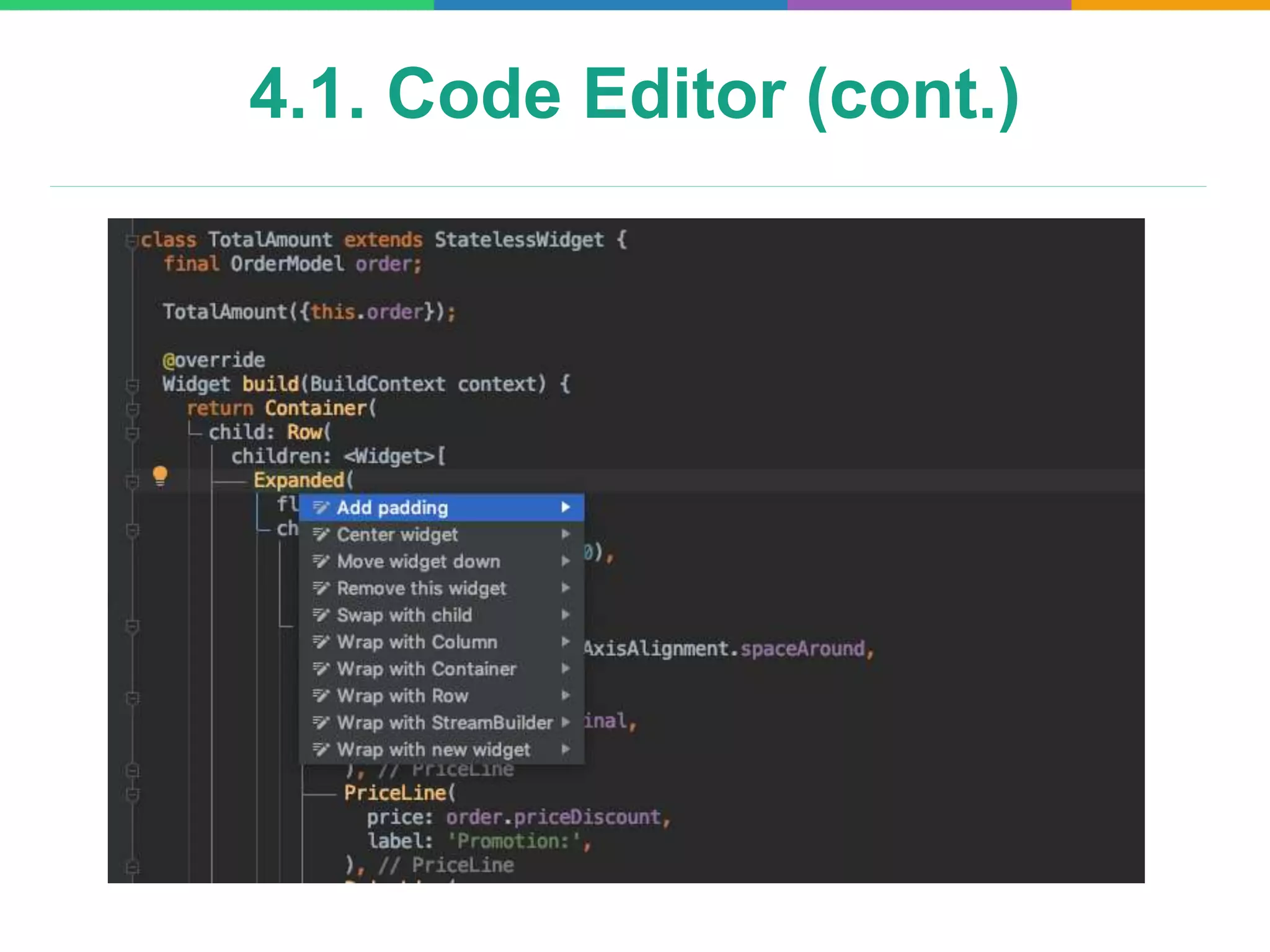 4.1. Code Editor (cont.)