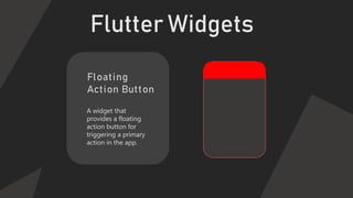 Flutter Animations
Animated
Container
This widget is similar
to a Container but
with animation.
 