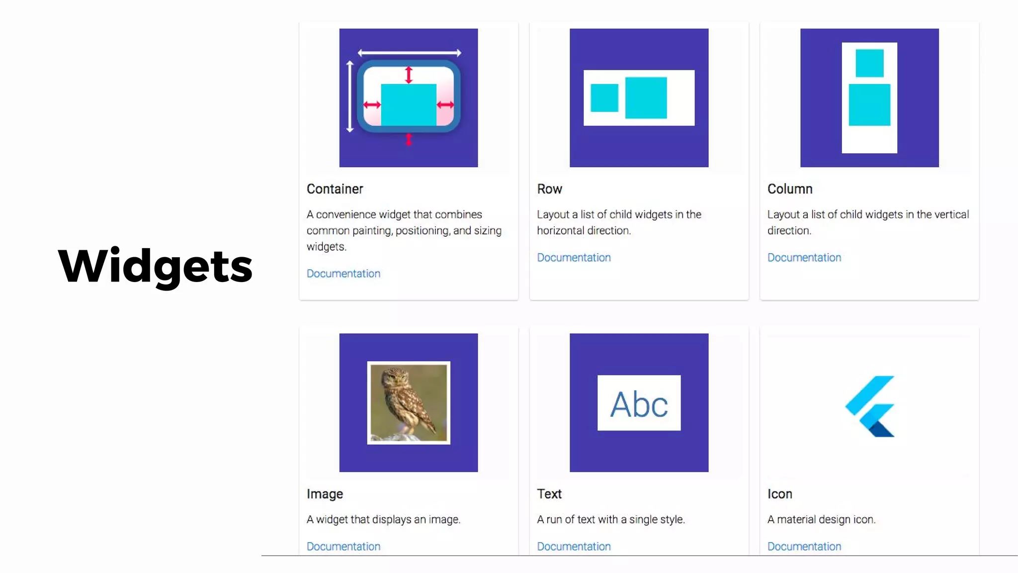 Widgets
 