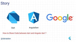 @dahabdev
Story
How to Share Code between dart and Angular dart ?
 