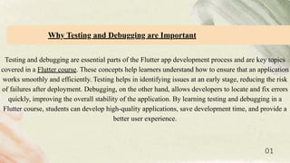 Flutter testing & debugging techniques for high quality app development ...