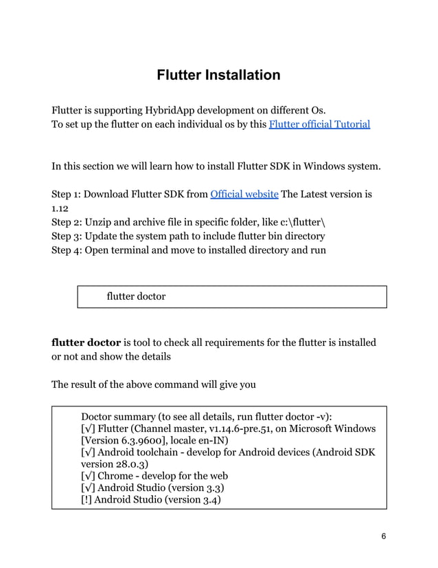Flutter tutorial for Beginner Step by Step | PDF