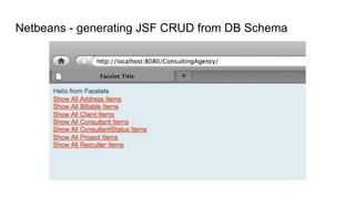Netbeans - generating JSF CRUD from DB Schema
 