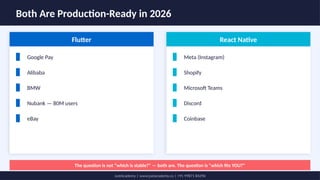 Flutter vs React Native: Best Mobile App Framework in 2026 | PPTX