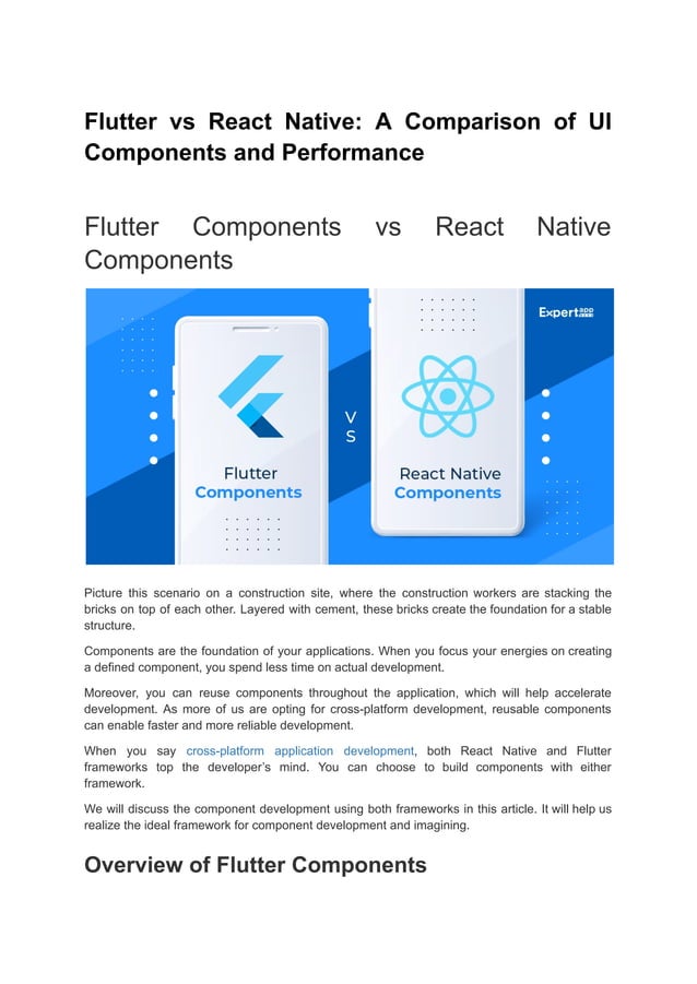 Flutter vs React Native: A Comparison of UI Components and Performance ...
