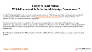 Flutter vs React Native Which Framework Is Better for Mobile App ...