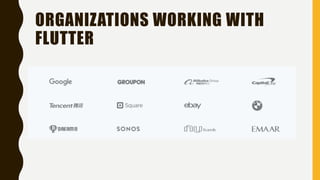 ORGANIZATIONS WORKING WITH
FLUTTER
 