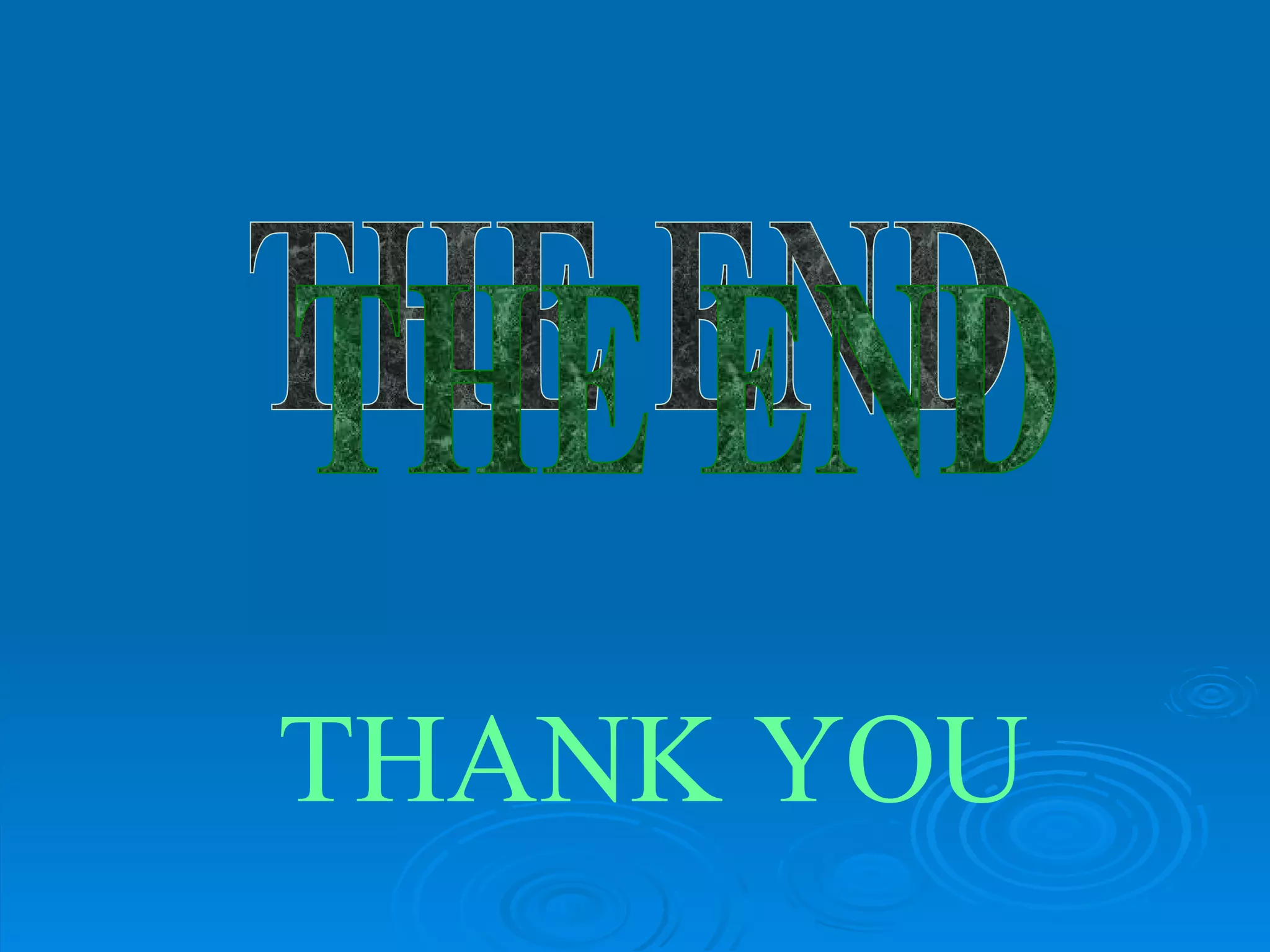 THE END  THANK YOU 