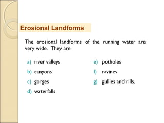 Fluvial processes and landforms | PPT