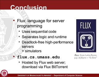 Flux: A Language for Programming High-Performance Servers | PPT