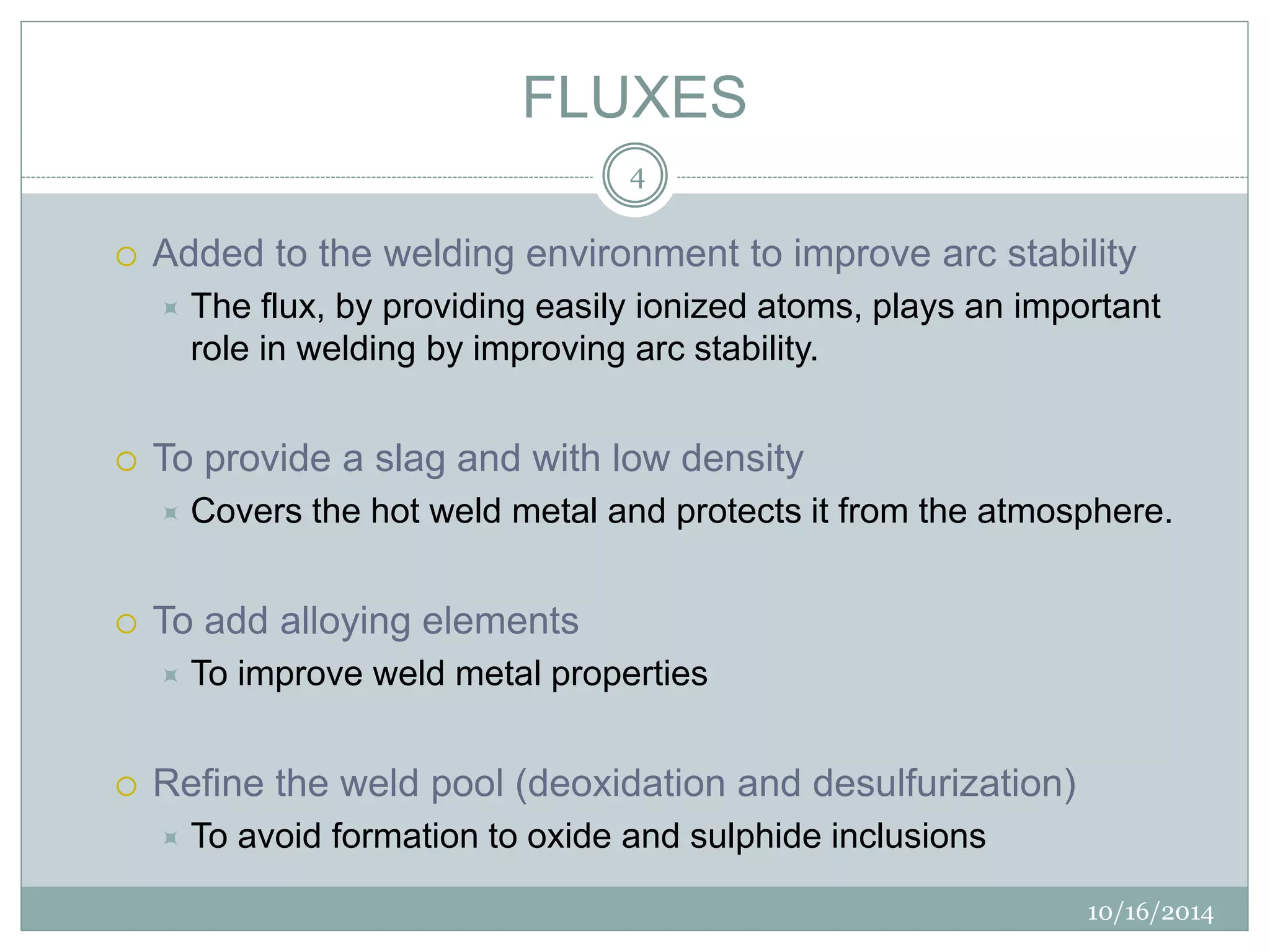 Fluxes in welding | PPTX