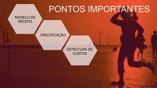 MODELO DE
RECEITA
PRECIFICAÇÃO
ESTRUTURA DE
CUSTOS
PONTOS IMPORTANTES
 