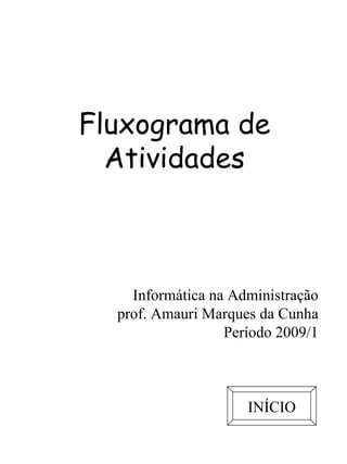 Fluxograma de Atividades Informática na Administração prof. Amauri Marques da Cunha Período 2009/1 INÍCIO 