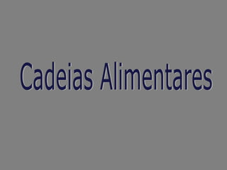 Cadeias Alimentares 