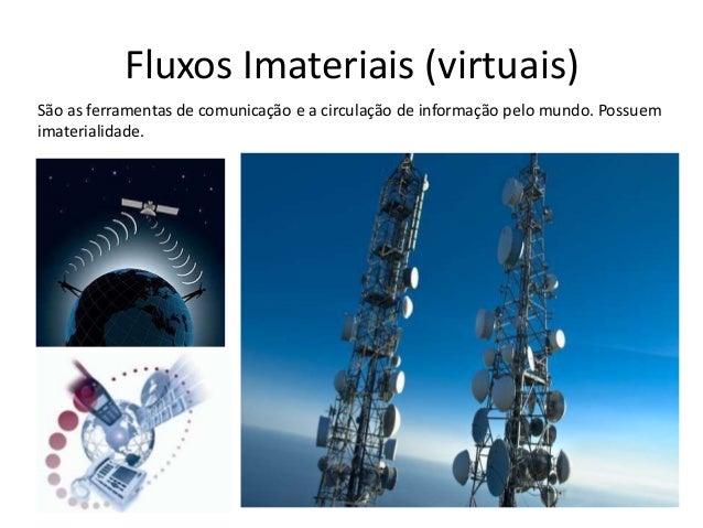 Exemplos De Fluxos Materiais E Imateriais Na Atualidade