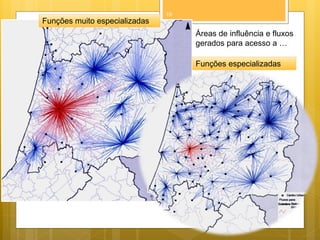 19

Funções muito especializadas
Áreas de influência e fluxos
gerados para acesso a …
Funções especializadas

 