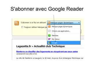 S'abonner avec Google Reader 