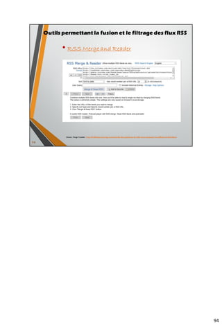 110
Mise en relation automatisée entre deux
services Web 2.0
• Exemple avec la recette suivante
 