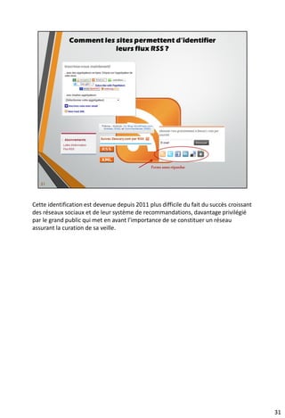 Variété des typologies d’agrégateurs
43
• Des plus rudimentaires aux plus riches
Des plus fermées aux plus ouvertes sur le partage, le travail
nomade et la rediffusion …
 