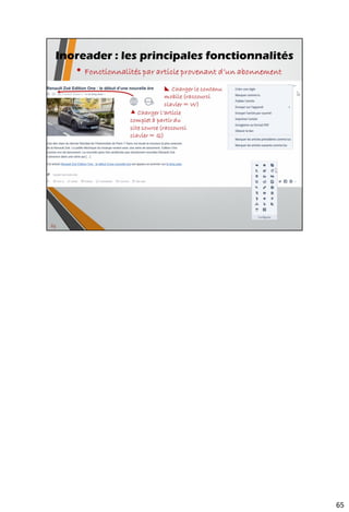 79
Lecteur en ligne hébergé Inoreader
 