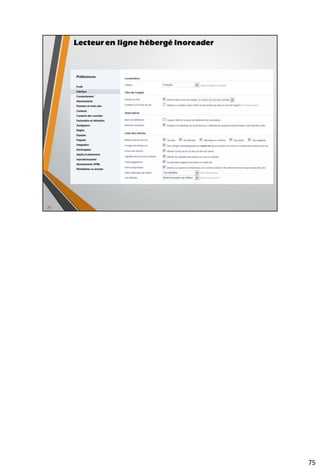 89
Lecteur en ligne hébergé Inoreader
 