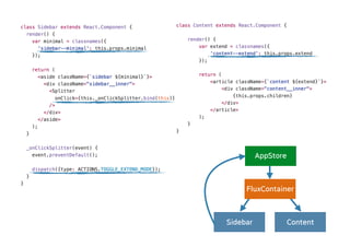 ContentSidebar
AppStore
FluxContainer
 