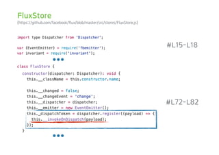 (https://github.com/facebook/flux/blob/master/src/stores/FluxStore.js)
#L15-L18
#L72-L82
FluxStore
 